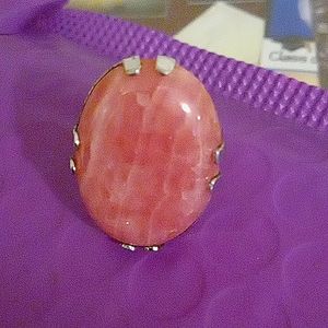 NATURAL ROSE QUARTZ 925 SIZE 6